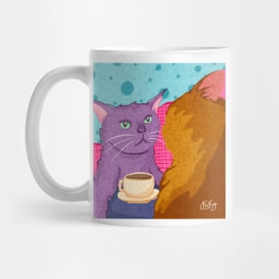 Cat zoning out meme Mug